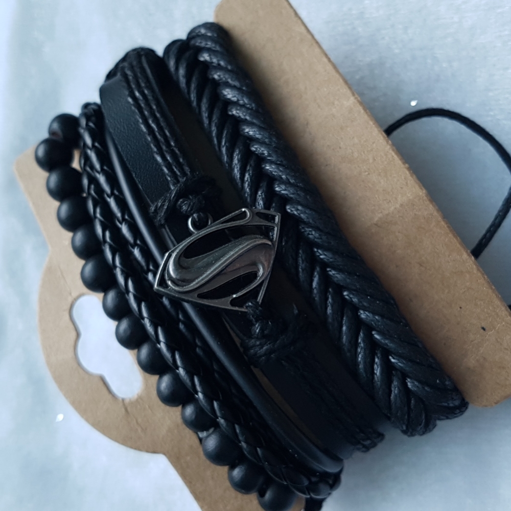 NEW Multilayer Leather Bracelets for Men Bracelet